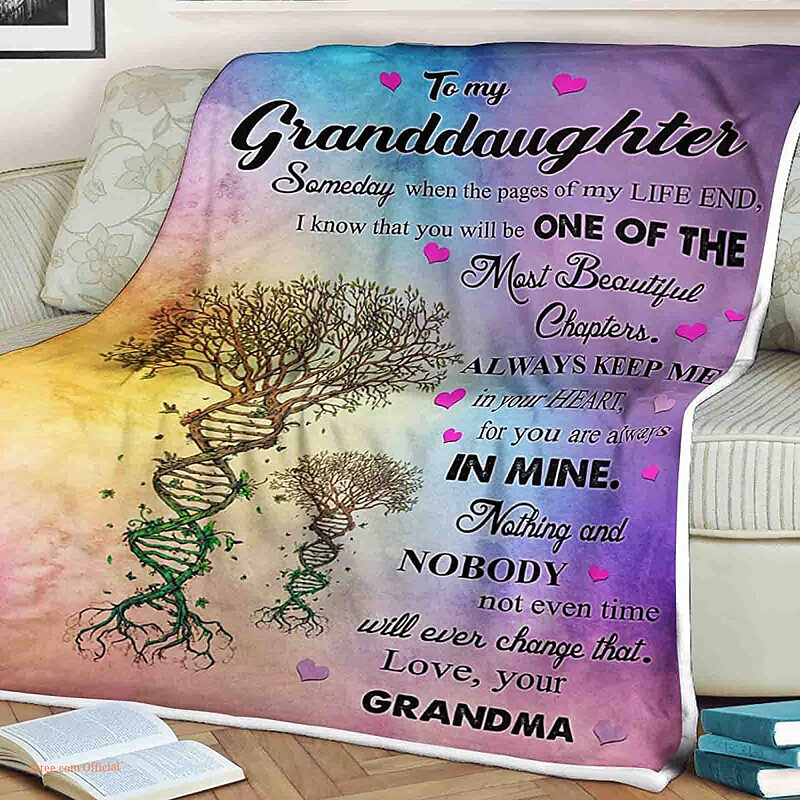 Tree Quilt Blanket To My Granddaughter Always Keep Me In Your Heart - Ettee - family heirloom