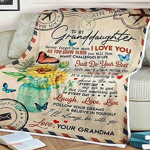 Sunflower Quilt Blanket for Granddaughter - Lightweight, Soft, and Durable - Super King - Ettee