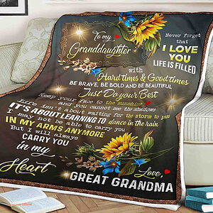 To My Granddaughter Quilt Blanket - Lightweight and Cozy Gift - Super King - Ettee