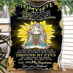 gifts for wife valentine birthday sunflower yoga you are my sunshine - Super King - Ettee