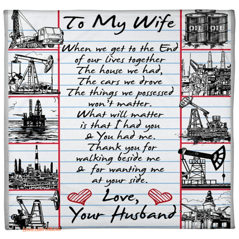blanket for wife oilfield mans wife