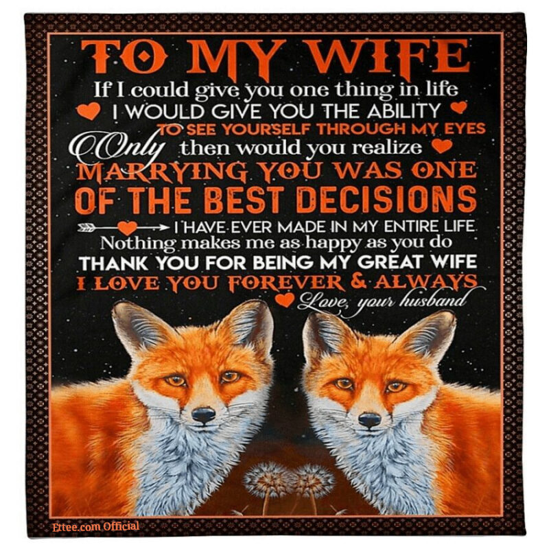 blanket for the wife thank you for being my great wife
