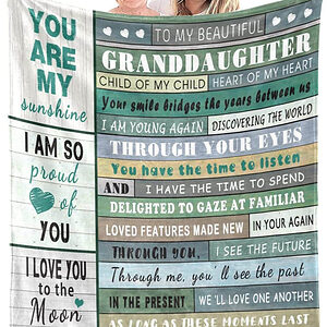To My Granddaughter. Lightweight And Smooth Comfort. Foldable And Compact - Super King - Ettee