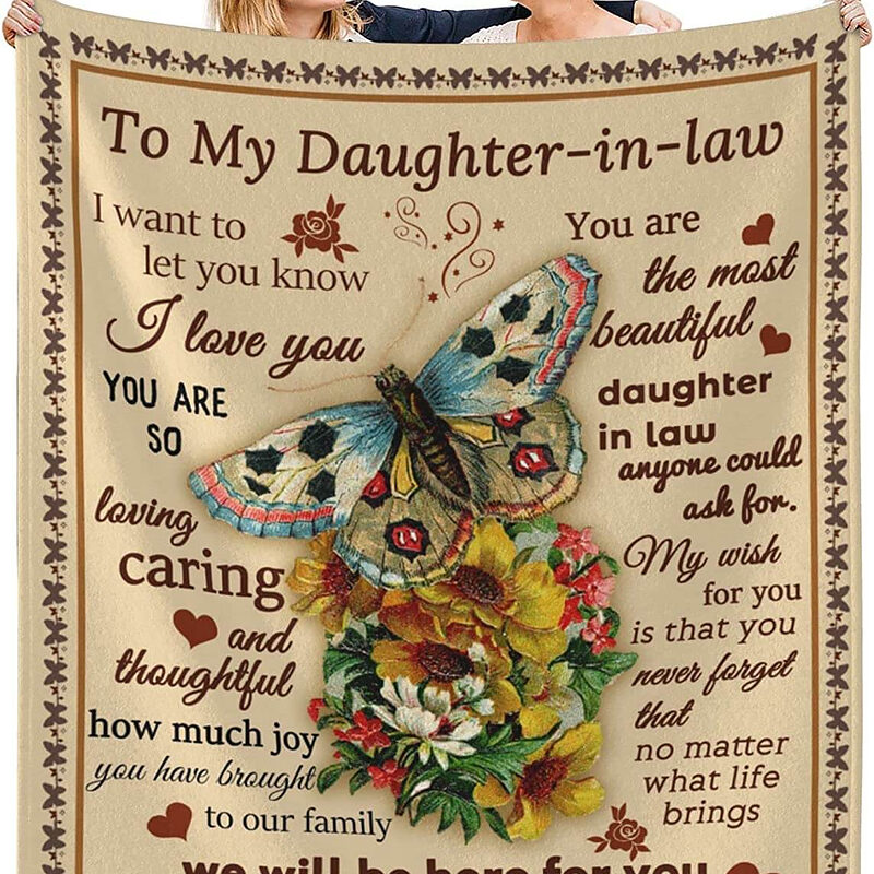 To My Daughter You Are My Life Quilt Blanket. Foldable And Compact - Super King - Ettee