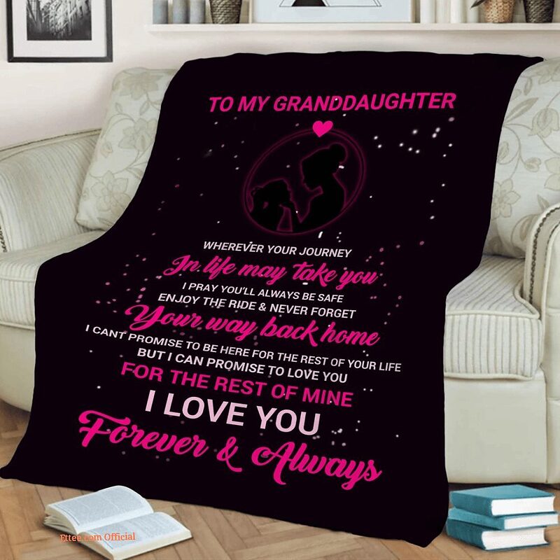 To My Granddaughter I Love You Quilt Blanket From Grandparents