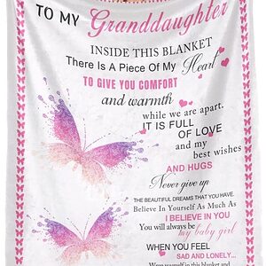To My Granddaughter Customized Name Quilt Blanket. Foldable And Compact - Super King - Ettee