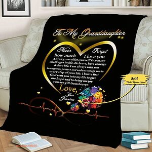 To My Granddaughter Customized Quilt Blanket From Grandma. Soft To Touch - Super King - Ettee
