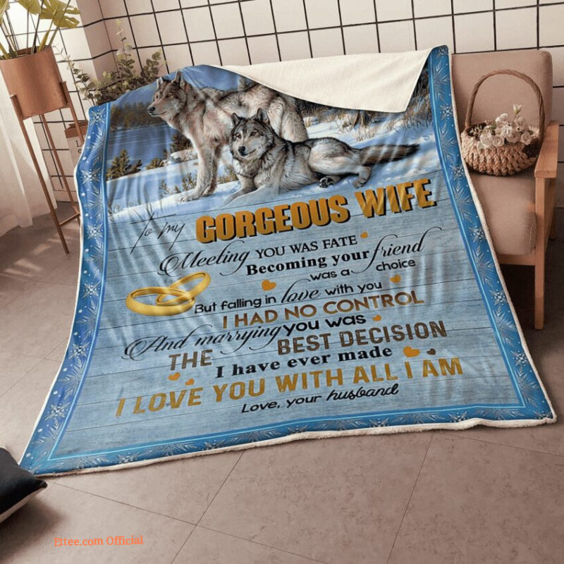 blanket for wife on my wolf couple i love you with all im