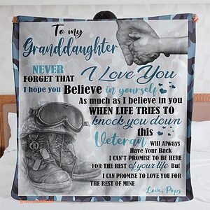 To My Granddaughter Quilt Blanket From Grandma Never Forget - Super King - Ettee