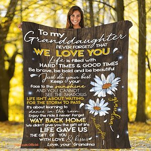 To My Granddaughter Quilt Blanket - Light, Durable Gift for Her - Super King - Ettee
