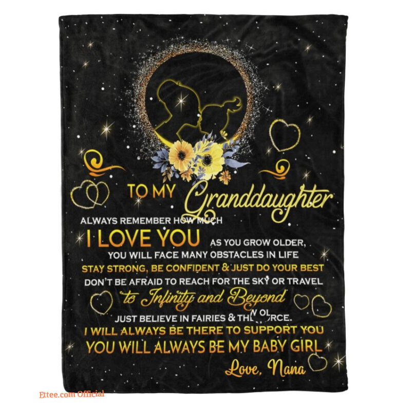 To My Granddaughter Quilt Blanket From Nana Always Remember