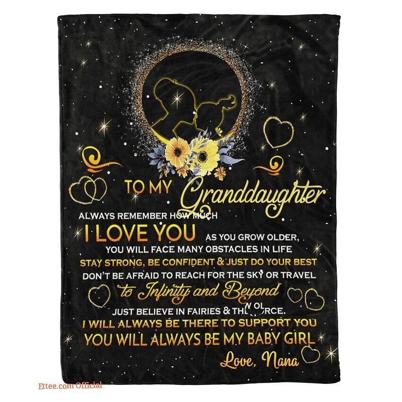 To My Granddaughter Quilt Blanket From Nana Always Remember - Super King - Ettee