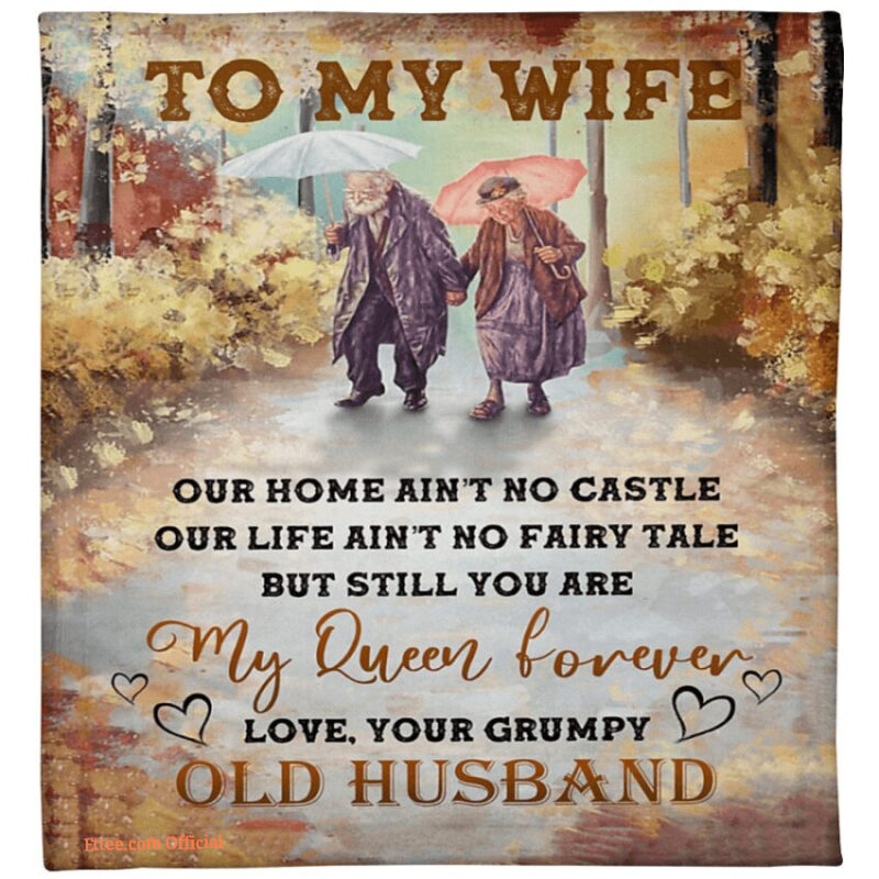 blanket for wife our home aint no castle my queen forever