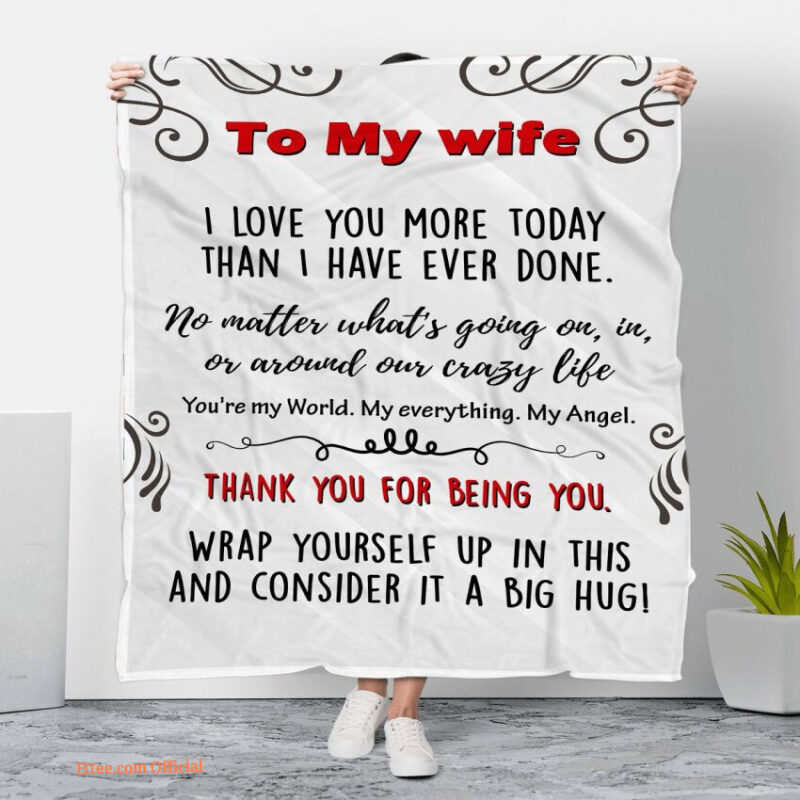 blanket for wife i love you more today