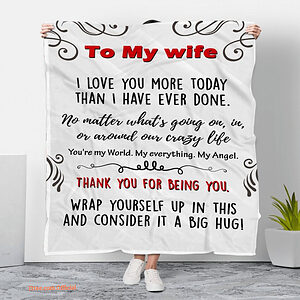 blanket for wife i love you more today - Super King - Ettee