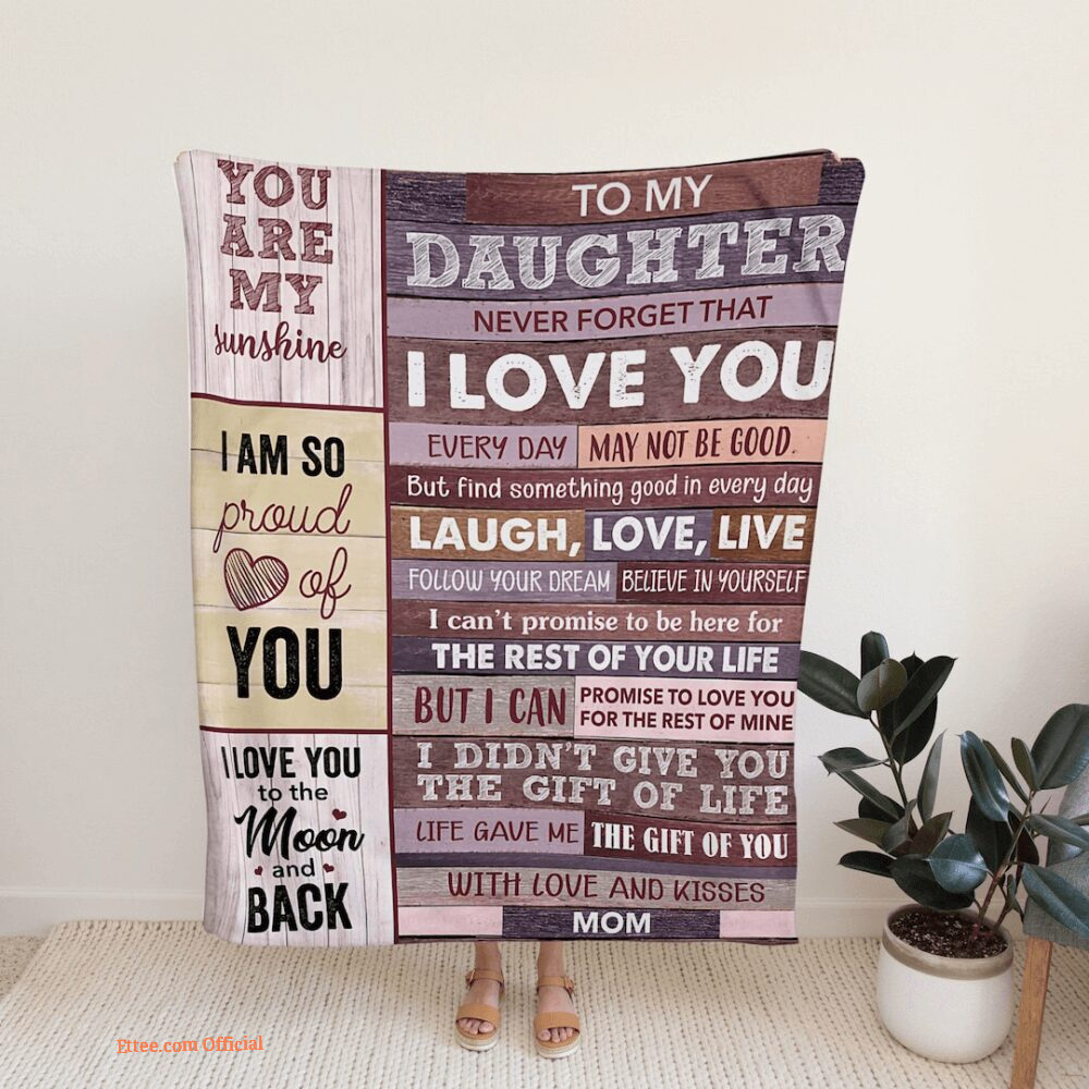 To My Daughter Quilt Blanket - Lightweight, Soft & Durable Gift To My Daughter Quilt Blanket - Lightweight, Soft & Durable Gift - Ettee - blanket