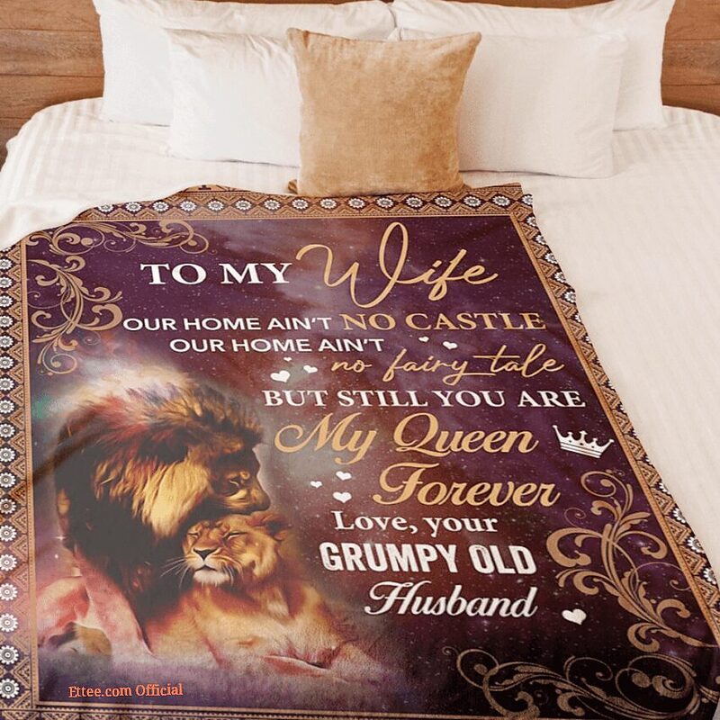 blanket for wife for valentine lion couple our home aint no castle