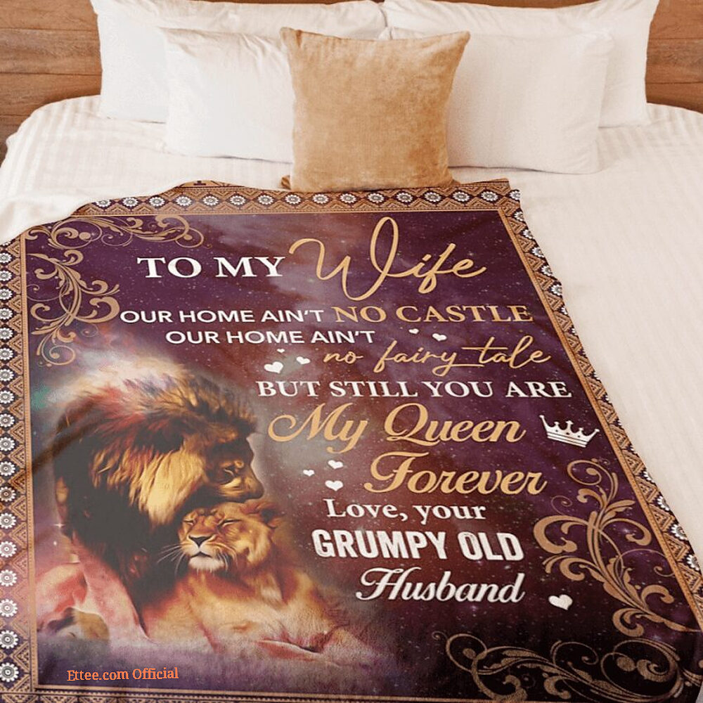 blanket for wife for valentine lion couple our home aint no castle blanket for wife for valentine lion couple our home aint no castle - Ettee - blanket