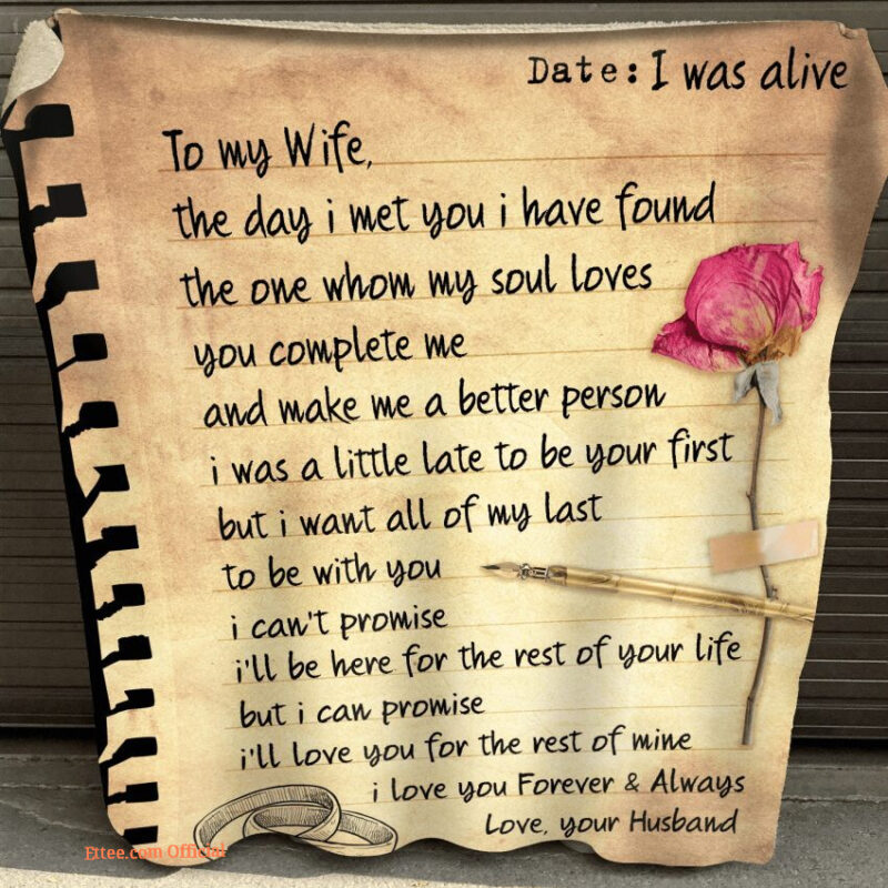 blanket for wife ill love you for the rest of mine