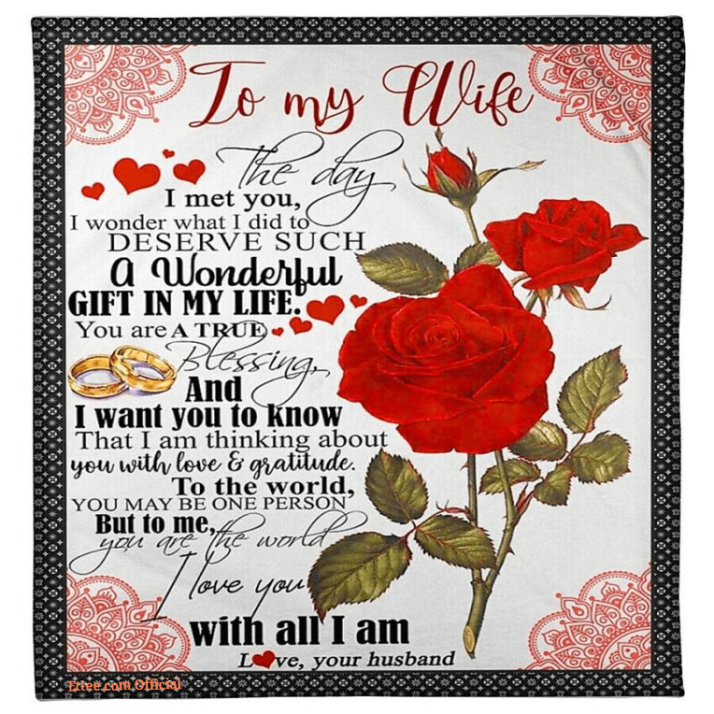 blanket for wife valentine day i love you with all im