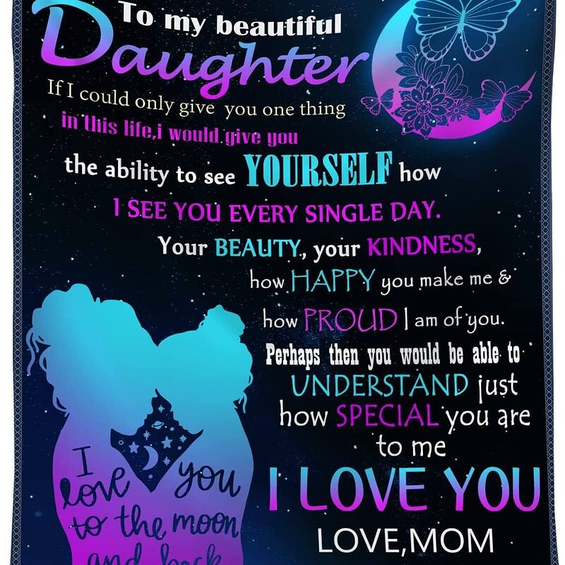 To My Daughter Quilt Blanket - Lightweight and Smooth Comfort - Super King - Ettee