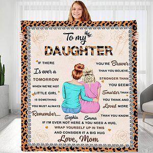 To My Daughter My Family Quilt Blanket. Foldable And Compact - Super King - Ettee