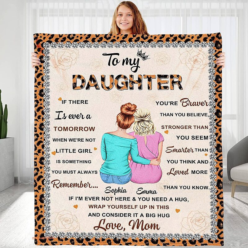 To My Daughter My Family Quilt Blanket. Foldable And Compact - Super King - Ettee