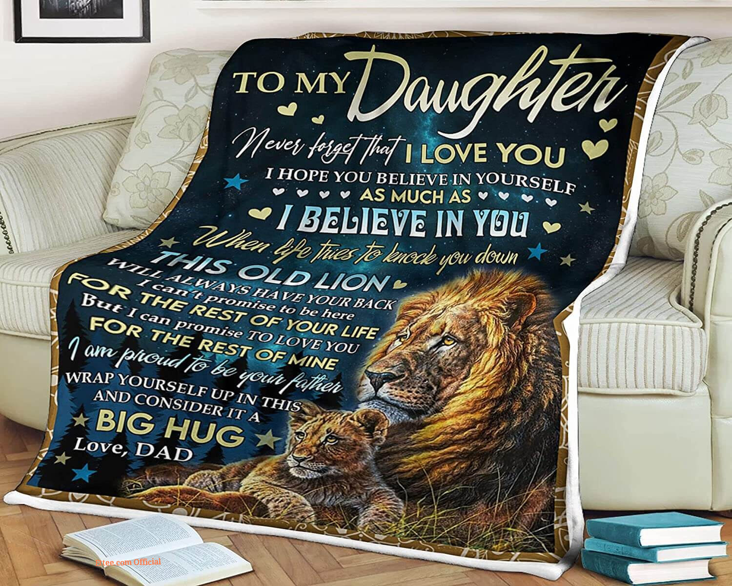 To My Daughter My Family Quilt Blanket. Foldable And Compact - Ettee - compact