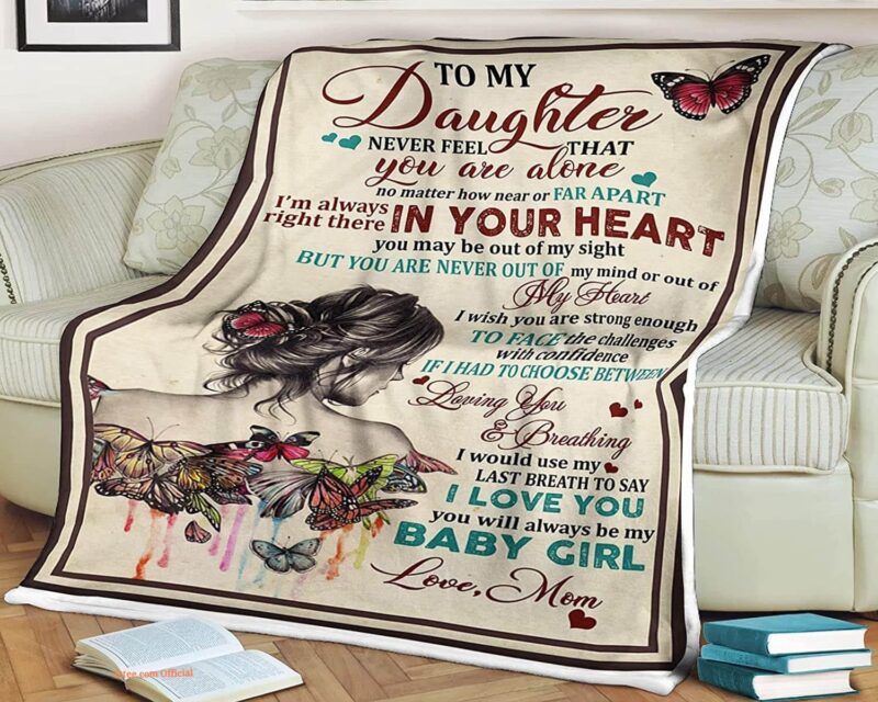 Butterfly Girl Quilt Blanket To My Daughter. Lightweight And Smooth Comfort