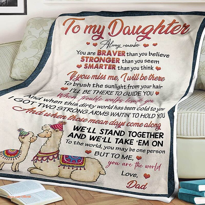 Camel Heart Quilt Blanket To My Daughter. Lightweight And Smooth Comfort - Super King - Ettee