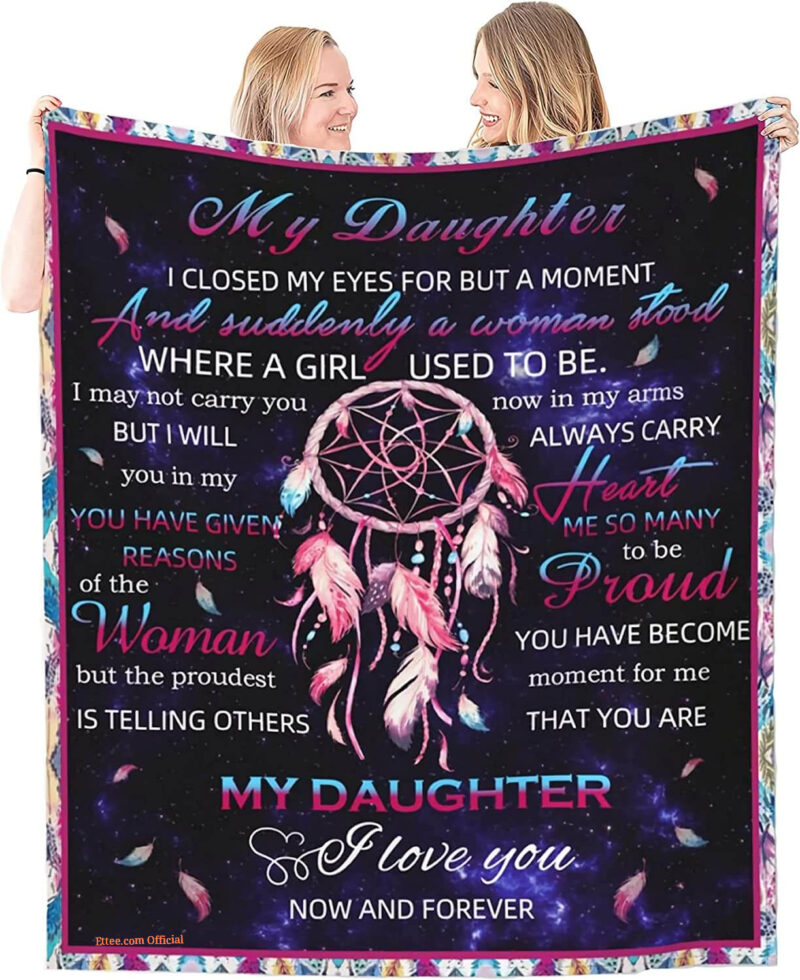 To My Daughter Quilt Blanket - Foldable, Compact & Soft Touch