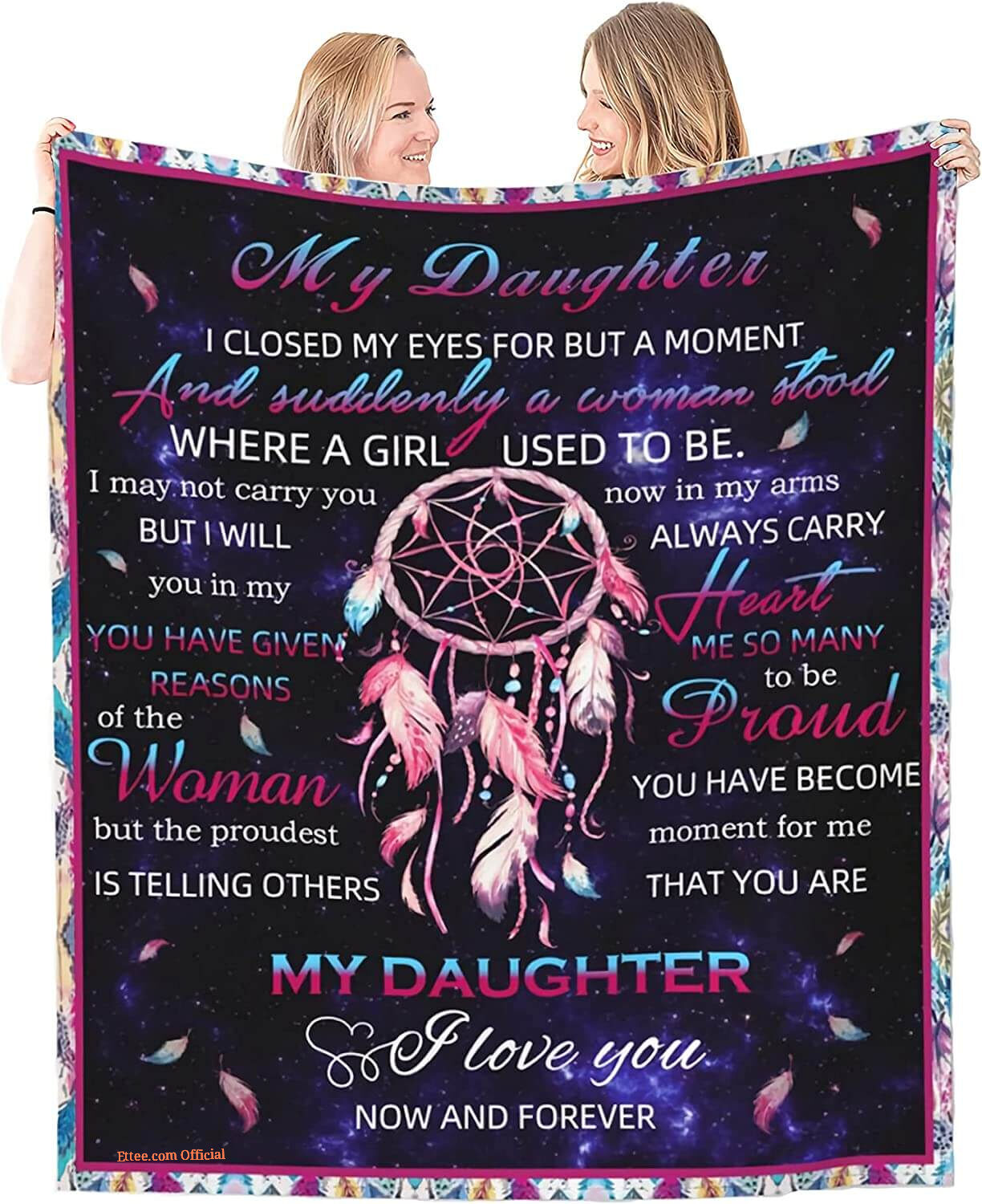 To My Daughter Quilt Blanket - Foldable, Compact & Soft Touch To My Daughter Quilt Blanket - Foldable, Compact & Soft Touch - Ettee - compact