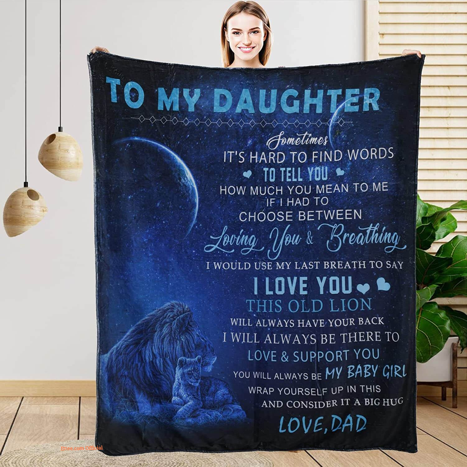 To My Daughter Quilt Blanket - Foldable, Compact & Soft Touch To My Daughter Quilt Blanket - Foldable, Compact & Soft Touch - Ettee - compact