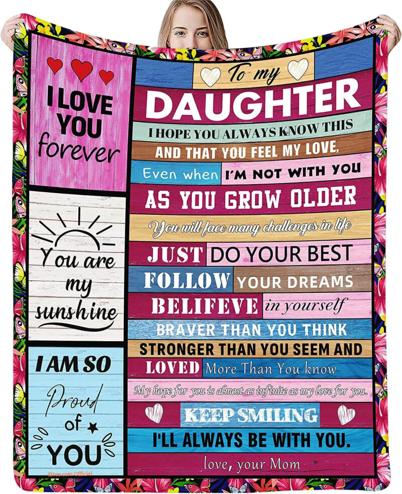To My Daughter Quilt Blanket - I Love You Forever