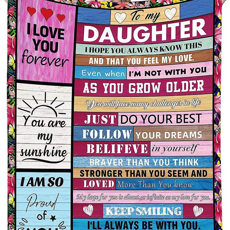 To My Daughter Quilt Blanket - I Love You Forever - Super King - Ettee