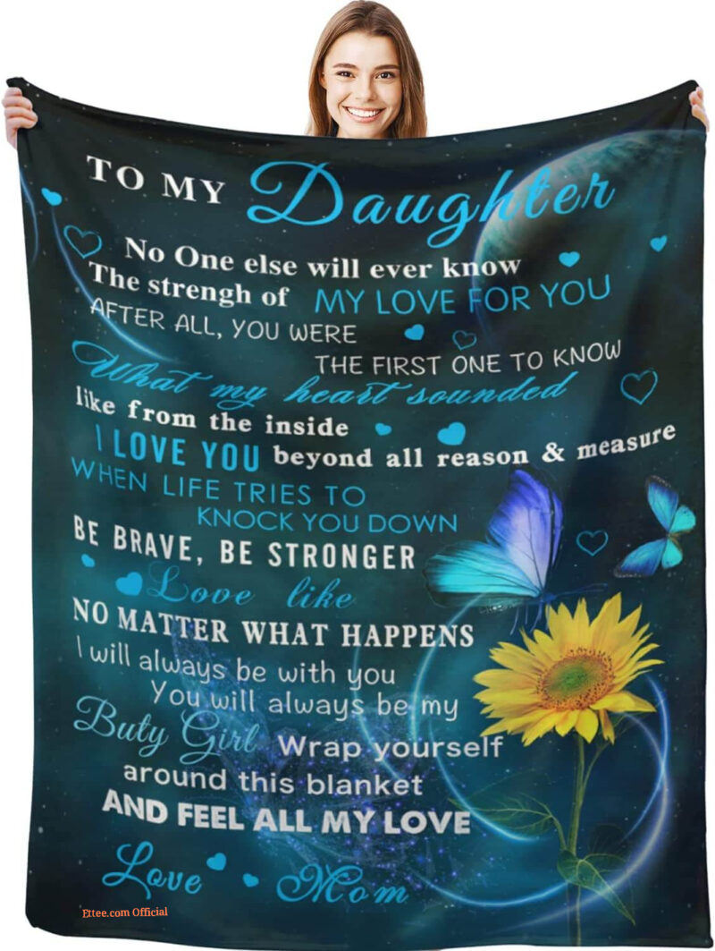 To My Daughter Gift Quilt Blanket From Mom Ultra-Soft