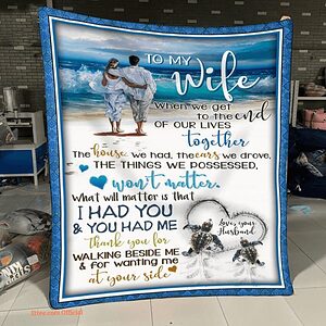 blanket for wife beach turtle when we get to the end of our lives - Super King - Ettee