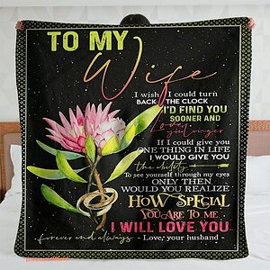blanket for wife for her valentine day ill love you forever always - Super King - Ettee