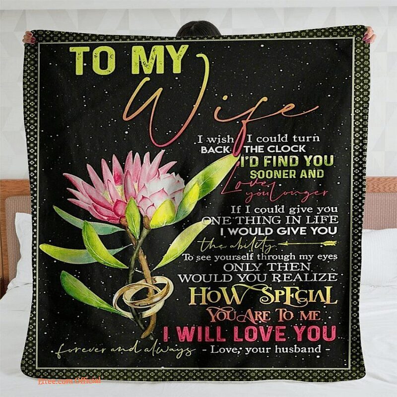 blanket for wife for her valentine day ill love you forever always - Super King - Ettee