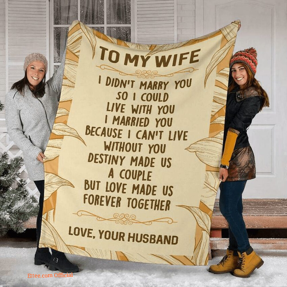 blanket for wife valentine day i married you because i cant live without you blanket for wife valentine day i married you because i cant live without you - Ettee - blanket