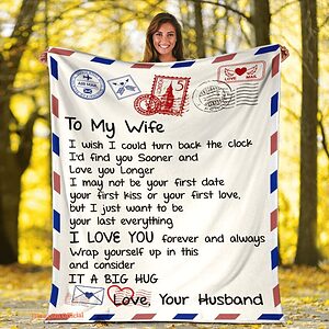 blanket for wife romantic love mail i love you forever always - Super King - Ettee