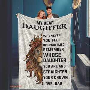 Remember Whose To My Daughter You Are Dad To Daughter Quilt Blanket - Super King - Ettee