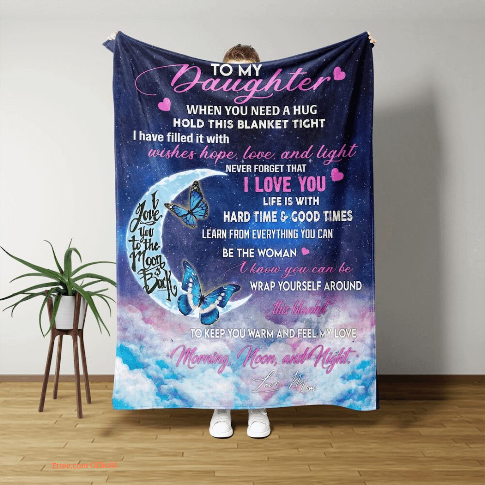 To My Daughter Quilt Blanket From Dad Sunflower. Light And Durable - Ettee - dad sunflower gift