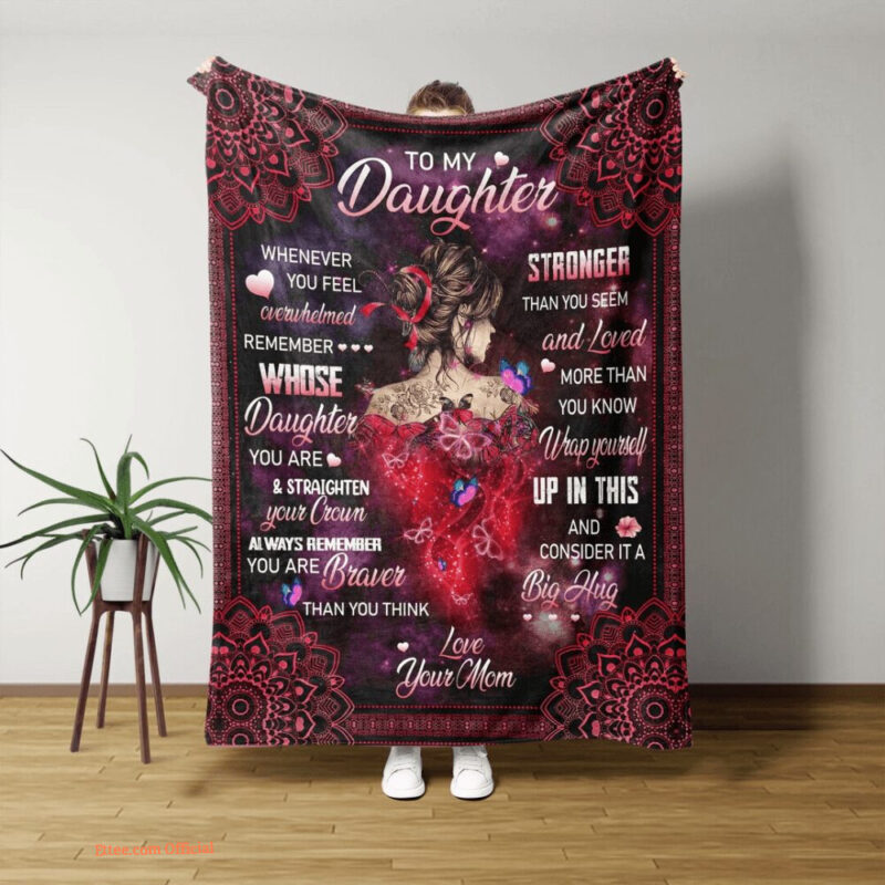 To My Daughter Quilt Blanket - Soft and Compact Gift