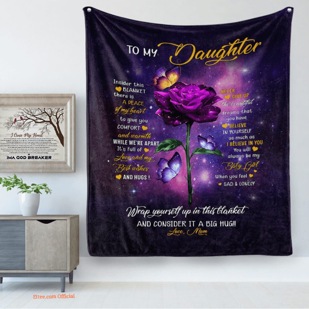 To My Daughter Quilt Blanket Butterfly. Lightweight And Smooth Comfort To My Daughter Quilt Blanket Butterfly. Lightweight And Smooth Comfort - Ettee - butterfly
