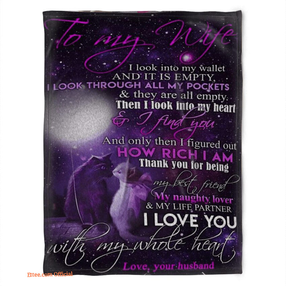 blanket for wife anniversary valentine then i look into my heart i find you blanket for wife anniversary valentine then i look into my heart i find you - Ettee - blanket
