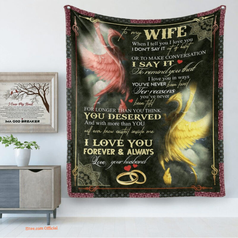 To My Wife Quilt Blanket Gift For Valentine's Day. Lightweight And Smooth Comfort