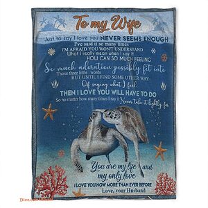 blanket for wife valentine day you are my life my only love - Super King - Ettee