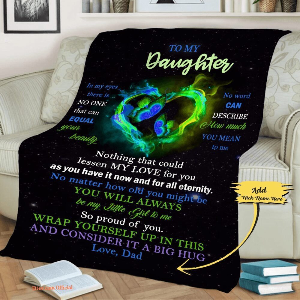 To My Daughter I Love You Quilt Blanket For Daughter From Dad To My Daughter I Love You Quilt Blanket For Daughter From Dad - Ettee - cozy quilt blanket.