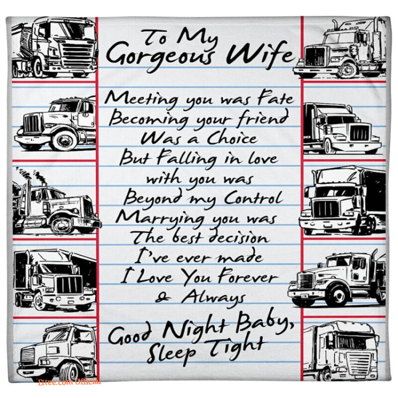 blanket for wife on valentine day truckers wife